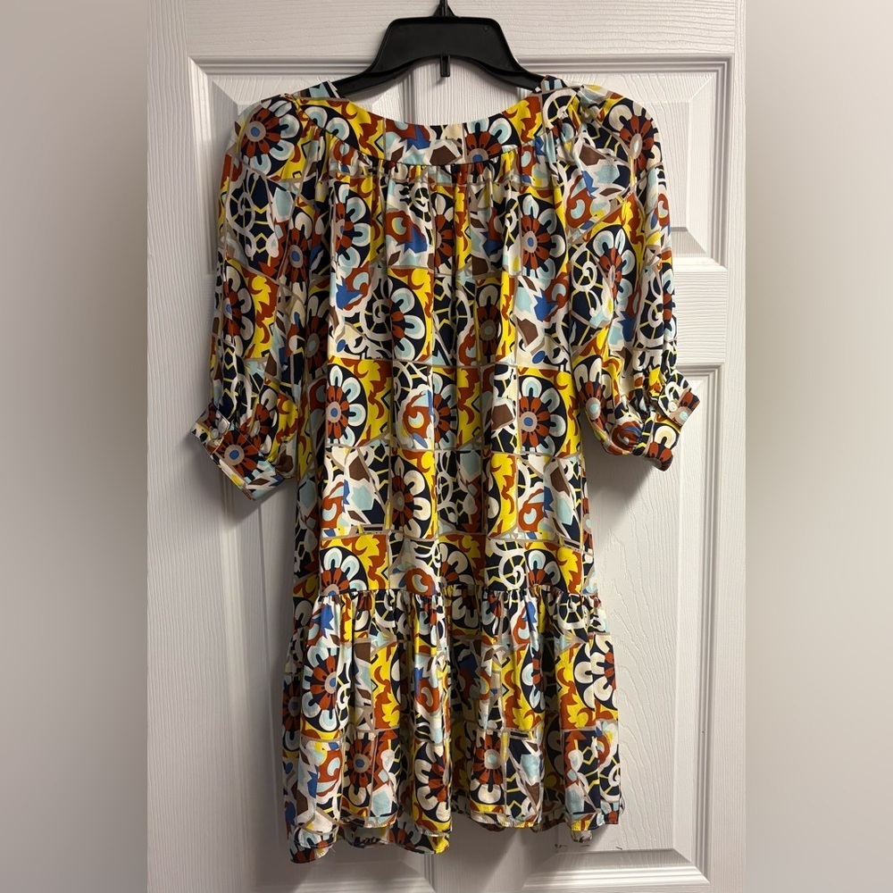 Juniper Anthropologie Floral 100% Silk Dress Size Small - Picture 4 of 4